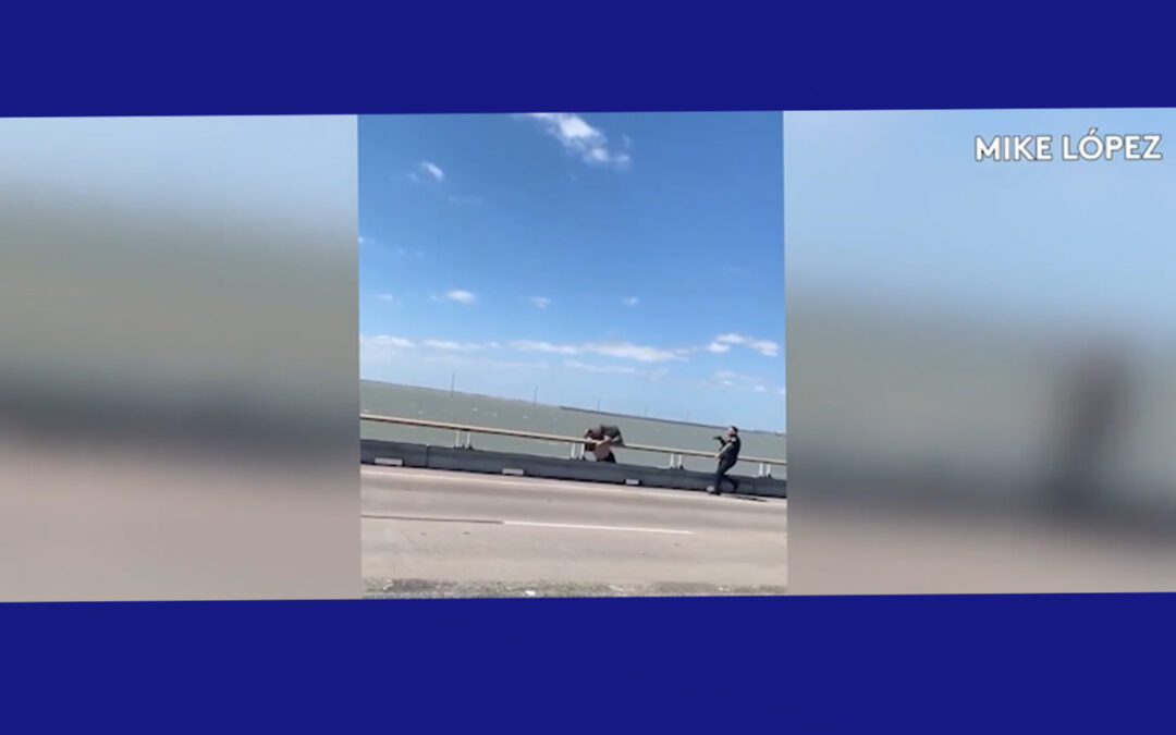 Captado en Cámara: Hombre se lanza al mar en la Isla del Padre Sur, oficiales logran su rescate